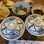 吉宗 本店 - 特製茶碗むし定食(刺身付)2,808円