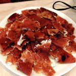 イラン・アラブ料理 アラジン - バスマティライスのお焦げ。見たところ誰も頂いてないようです。