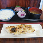 Shijou Meshi Tokudaya - よこしまふえ鯛塩焼＋つむぶり刺定食