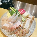 天冨良 麻布よこ田 - 揚げる前の食材たち