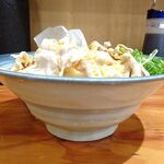 自家製さぬきうどんと肉 新橋甚三 - 肉たまぶっかけＲＥＤ（特大３玉）900円