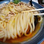自家製さぬきうどんと肉 新橋甚三 - 肉たまぶっかけＲＥＤ（特大３玉）900円