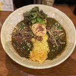 SPICY CURRY 魯珈 - 限定冷黒坦々咖喱の２種カレー
