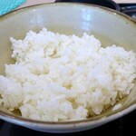 Yudetarou - もつ炒め・ご飯大盛＋アジフライ