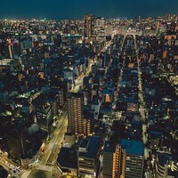 鉄板焼 摩天楼 東京スカイツリー・ソラマチ店 - 席から見える夜景