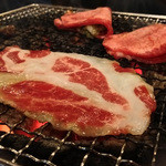 焼肉のけんぎゅう - 130324手前イベリコ、後ろが牛たん。