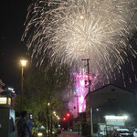 まつや旅館 - 食後、花火を楽しみました