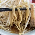 ラーメン もっけだの - 『ラーメン普通ニンニクヤサイマシマシ』の麺