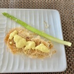 ラ･マンチーナ - 鮎のカダイフ揚げトウモロコシソース1,350円