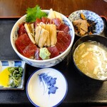 魚河岸だいにんぐ一味 - 漬けマグロ＆煮穴子丼