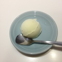 銀座 天一 博多店 - デザートのゆずシャーベット