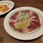 焼肉 鶯谷園 - 『上ミノ』\850, 『カモ塩』\800