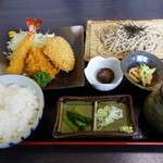 Misato - ミックスフライ定食（そばセット）