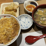 やよい軒 - 地鶏親子丼と天ぷらのセット