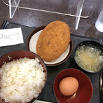 Manyounosato Takaoka - マリンエッグの卵かけごはん   大仏コロッケ
