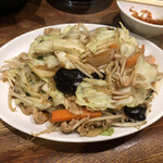 Asa Bura-Men - 肉入り野菜炒め