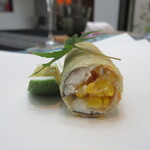 日本料理 TOBIUME - 揚げたて天龍鮎の春巻き