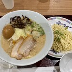 一風堂 - 野菜白丸、煮玉子トッピングと替え玉