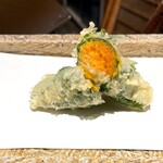 日本橋 蕎ノ字 - うに大葉巻き