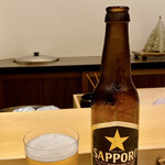 鮨 はしもと - サッポロ黒ラベルから始めます♪