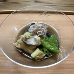 祇園 いわさ起 - 那須の那須のオランダ煮
      明石の鯛
      万願寺唐辛子