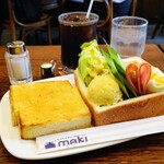 COFFEE HOUSE maki - モーニングセット700円 アイスコーヒー