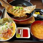 大ばんぶる舞 - バター焼きと漁師丼（日替わりＡセット）