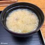 かわ広 - 占地茸と豆富の味噌汁