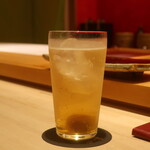 鮨 しみづ - 梅酒ソーダ割り