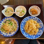 茗菜縁 - 別の日の野菜炒めと炒飯のセット　800円