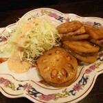 金町製麺 - 蓮根挟み焼き