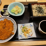 里味 - タレカツ丼&そばセット