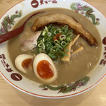 天下一品 - 味付煮卵ラーメン角煮トッピング 麺2玉こってり味