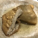 さけ富 - さけ富　佐々木商店の三角油揚げ231円と、きりたんぽ袋429円