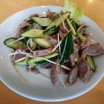 中国家庭料理 大福元 - 砂肝とキュウリの黒胡椒の和えもの