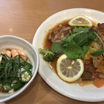 ガスト - レモンチキンバターソテー&海老と山芋オクラ豆腐