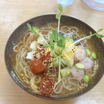 きくや - 冷た〜いトマトと浅利の潮SOBA〜トリュフの薫り〜