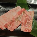 Sendaigyuu Yakinikutabehoudai Nikujuuhachi - 仙台牛3種盛り