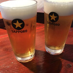 おひょっくり - キンキンの生ビール！登山からの無事下山祝いに乾杯！