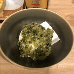 手打ちそばちくま - 冷奴、たっぷりのだしのせ