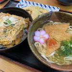 おぐまうどん - 料理写真:かつ丼うどん普通に変更きつねトッピング