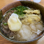 Oguma Udon - 肉もちおろしうどん（¥820）ごぼう天（￥130）トッピング