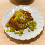 鮨 なんば - 焼き穴子と葉わさび漬け