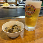 おもだか - 生ビールとお通し