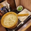 丸亀製麺 - 釜揚げ大410円+ちくわ天120円