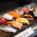 sushiyarou - 令和4年8月 ランチタイム
                        まんぷく定食 900円
                        お寿司12貫、汁物