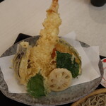 蕎麦さとやま - 天ぷら(2022年8月)