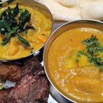 Tandooru ruryouri hitsujiya - ラムチョップ＆シシカバブカレーセット