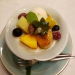 料亭旅館 竹千代 - 水菓子 ココナッツプリン、塩アイス、抹茶寒天など