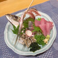 お料理 とみやま - 盛合せ（太刀魚、メジマグロ、鯵）